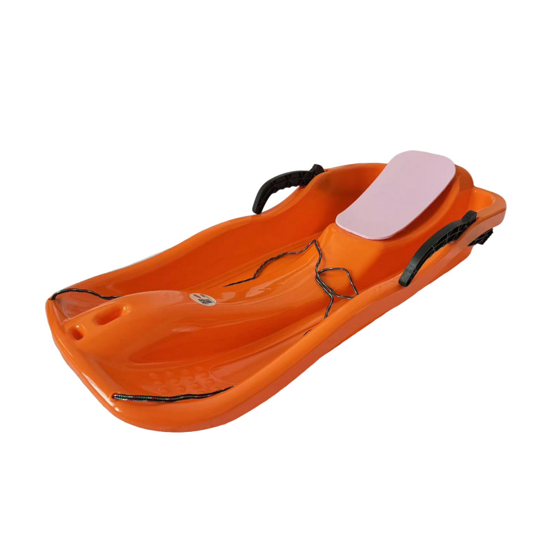 Aga Kinder Schlitten DS493 Orange, Hochwertige Kinderschlitten aus Kunststoff, mit Bremsen, stabile und schöne Schlitten für Kinder