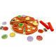 Aga4Kids Pizza-Set Zubehör aus Holz für Kinderküche und Kaufladen