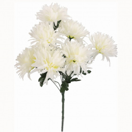 Bukiet sztucznych kwiatów białe Chryzantemy - 52 cm