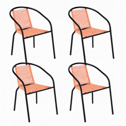4 x Fotel ogrodowy Bistro - sznurkowy
