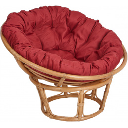 Aga Rattan-Sessel PAPASAN Dunkelrot