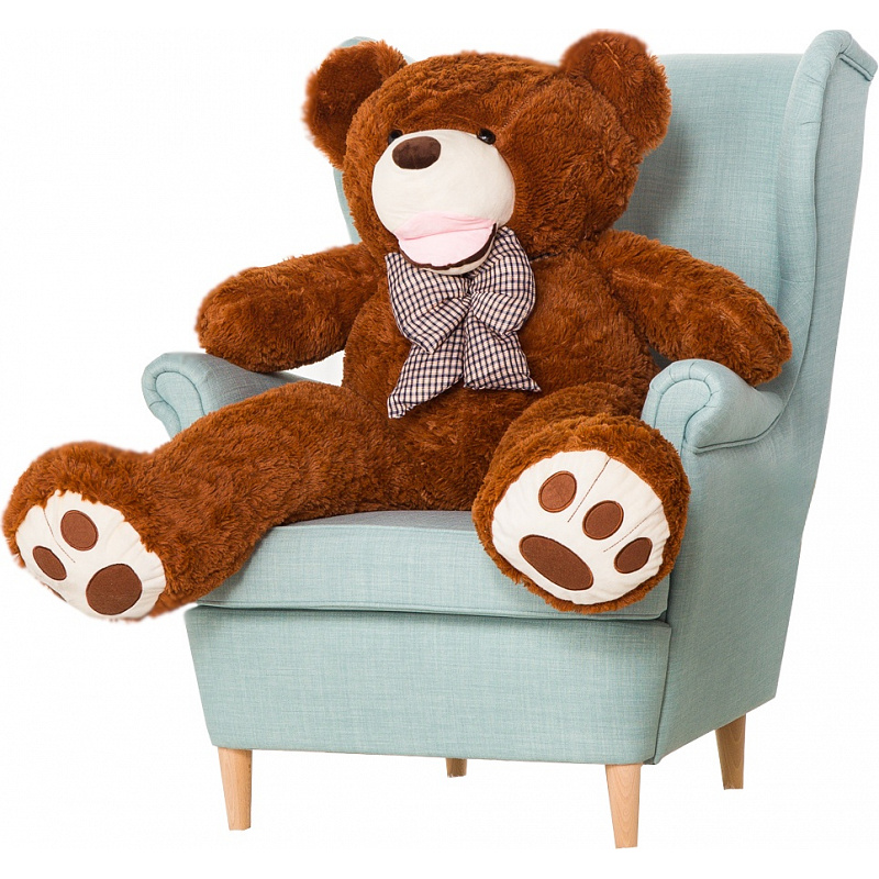 Aga4Kids Teddybär Kuscheltier Stofftier 130 cm Dunkelbraun mit Pfoten
