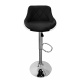 Aga Barhocker Schwarz/Weiß  aus Kunstleder 360° drehbar höhenverstellbar, Barstuhl, Küchenhocker, Barhocker, Barstuhl, Bistrohocker