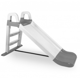 Doloni Kinderrutsche, Gartenrutsche 140 cm Weiß-grau