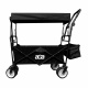 Aga Bollerwagen Faltbar mit Dach, Handwagen MR4612 Schwarz