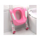 Kindertoilettensitz Trittstufen ZA4348 Weiss / Rosa