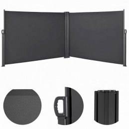 Markiza tarasowa boczna 200x600 cm - szara