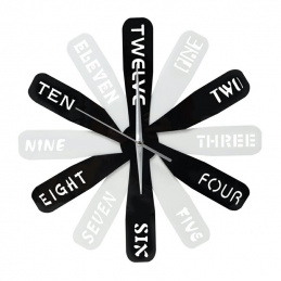 K70K ZEGAR ŚCIENNY 40X40 CM ŁOPATKI 3D