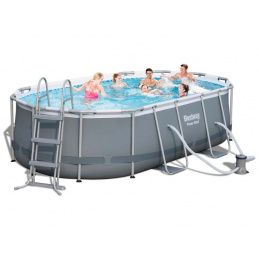 Bestway Power Steel Oval 4,88 x 3,05 x 1,07 m 56448 + Kartuschenfilterung