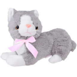 Maskotka pluszowy szary kot leżący Flico kotek 34cm 12832 uniwersalny