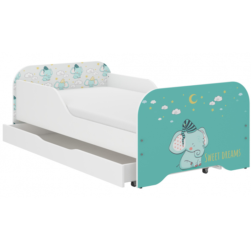 Holzspielzeug Babybett Elefant 160x80 cm