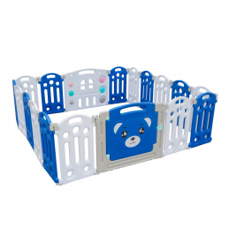 Aga4Kids Kinder Kunststoff-Laufstall 186x192x64 cm Blau