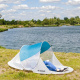 Strandzelt 220x120x90cm - türkis - grau