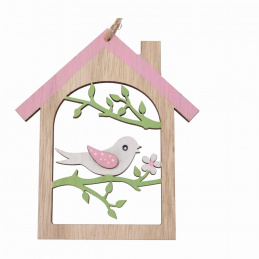 Domek drewniany wielkanocny do powieszenia