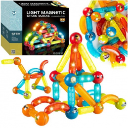 L73H KLOCKI MAGNETYCZNE ŚWIECĄCE FLUO     52SZT