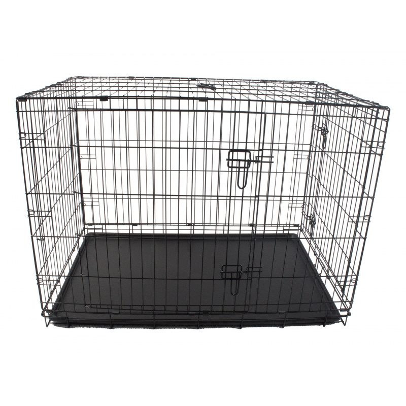 Aga Hundekäfig 75,5x47x54,5 cm mit Bodenschale Drahtkäfig, Hundetransportkäfig, Hundekäfig, Hundebox, Hundetransportkäfig, Metall Tierkäfig