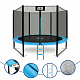 Aga SPORT PRO Trampolin 305 cm 10 ft Hellblau, Kindertrampolin, Gartentrampolin mit Sicherheitsnetz + Sicherheitsnetz + Leiter