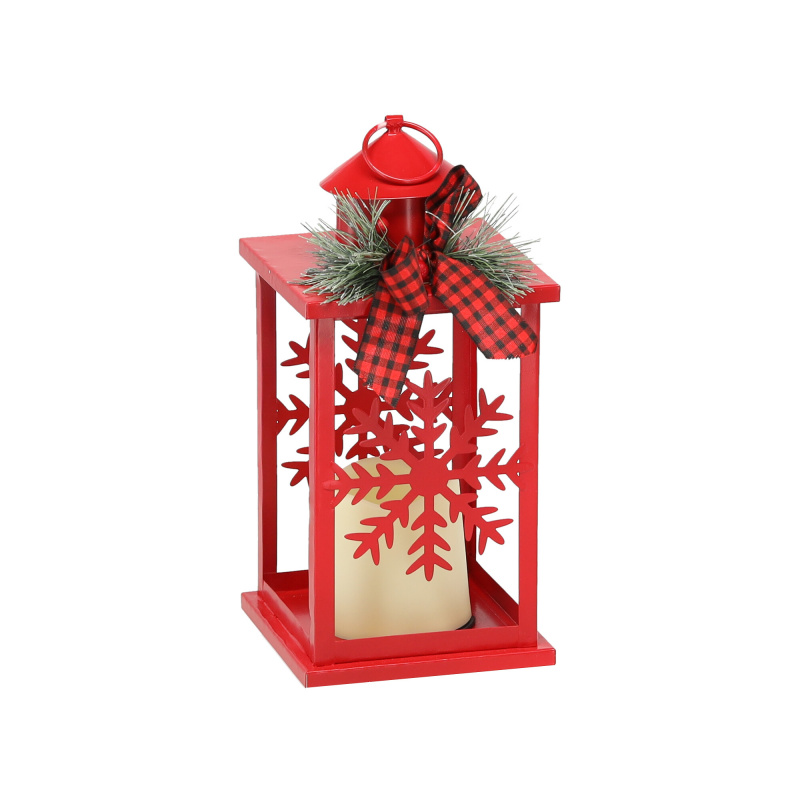 Aga Metall LED Weihnachtslaterne Rot