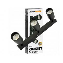 LED-Deckenleuchte LED-Deckenstrahler LED-Deckenlampe LED VIKI-X 3x GU10 - schwarz