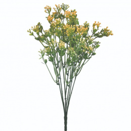 Roślina sztuczna Gałązka kwiatów 35 cm wysokości zielony żółty JAK ŻYWA
