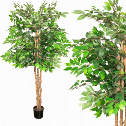 Roślina sztuczna Drzewo Figowiec w doniczce zielone - 160 cm