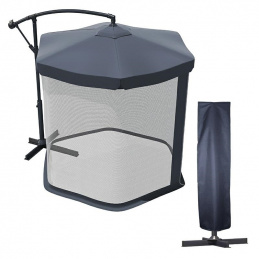 L43A DUŻY PARASOL 3M Z MOSKITIERĄ OGROD.