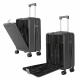 Aga Travel Handgepäck, Reisekoffer MR4671 Dunkelgrau, Hartschale, TSA, 4 Rollen, Teleskopgriff