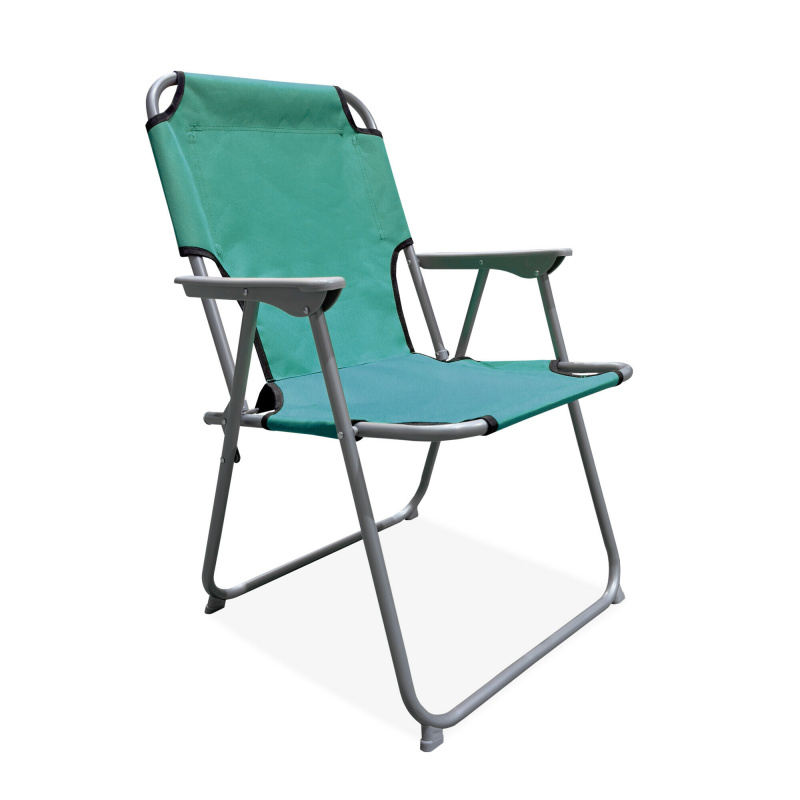 Linder Exclusiv Klappstuhl Oxford PO2600P Petrol – Campingstuhl & Angelstuhl, bis 100 kg, Dunkelgrau Faltbar Stuhl, Gartenstuhl