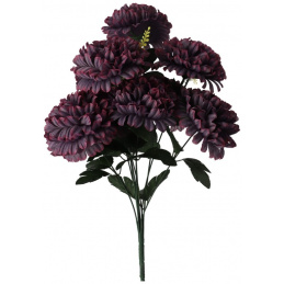 Bukiet sztucznych kwiatów fioletowe Chryzantemy - 58 cm
