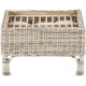 Aga Rattan-Sessel mit Hocker CONSUL RATTAN,Rattansessel mit Polsterung Hellgrau