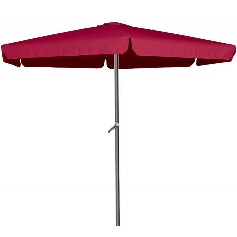 Linder Exclusiv Sonnenschirm, Gartenschirm Ø 400 cm,mit Kurbelmechanismus, Burgund