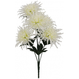 Bukiet sztucznych kwiatów białe Chryzantemy - 60 cm
