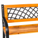 Linder Exclusiv Gartenbank 2-Sitzer Parkbank bis 140 Kg mit Rückenlehnen Gartenmöbel Holzbank MC4354 118x52x74 cm