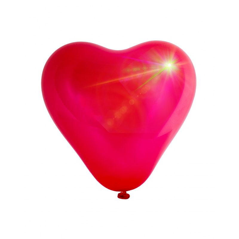Aga4Kids Latexballon Herz mit LED,Luftballons,Hochzeit Deko Rot 25 cm Deko für Event