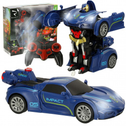 Transformer Revolt TRANSFORMING ROBOT RACER auto na dálkové ovládání modré