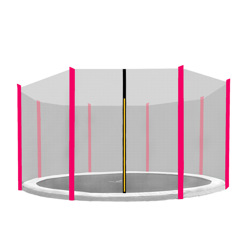 Aga-Schutznetz 366 cm für 8 Stangen Schwarzes Netz / Rosa
