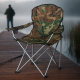Linder Exclusiv Klappstuhl – Campingstuhl mit Armlehnen & Angelstuhl mit Getränkehalter, bis 120 kg Camouflage Faltbar Stuhl, Gartenstuhl