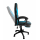 Aga Spielstuhl, Bürostuhl, Drehbarer Spielstuhl, Gamingstuhl, Racing Schreibtischstuhl,Chefsessel mit Fußstütze - Hellblau