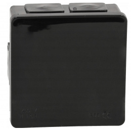 Elektroinstalační krabice na omítku IP55 - černá