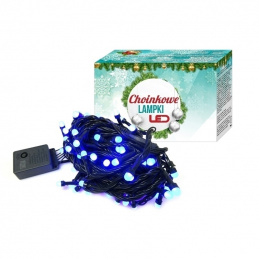 E17A LAMPKI CHOINKOWE BLUE 100LED 10M