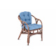 Aga Rattan-Garnitur SITA Choco Blau