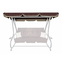Aga-Dach für Gartenschaukel GRANDLUX Dunkelbraun 212x117cm - NOT