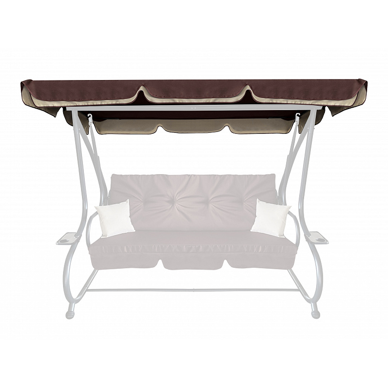 Aga-Dach für Gartenschaukel GRANDLUX Dunkelbraun 212x117cm - NOT