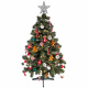 Aga Weihnachtsbaum 220 cm mit Tannenzapfen und leicht mit Kunstschnee bedeckt, Künstlicher Weihnachtsbaum, Tannenbaum mit ständer, Christbaum, Kunstbaum Weihnachten