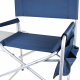 Aga Campingstuhl mit Tisch & Seitentasche Dunkelblau  – Faltbarer Regiestuhl mit Armlehnen, Aluminiumgestell, bis 100 kg, für Outdoor, Angeln & Garten