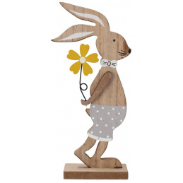 Zajączek drewniany do postawienia wielkanocny