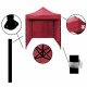 Aga Scherengestell PARTY 3x3m Weinrot