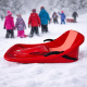 Aga Kinder Schlitten DS495 Rot, Robuste Kinderschlitten aus Kunststoff, stabile und hochwertige Schneeschlitten, Bobs für Kinder