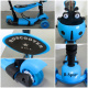 R-Sport Kinderroller mit drei Rädern 5in1 mit LED-Rädern H3 Blau