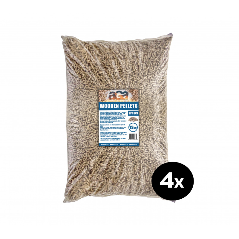Aga 4x Holzpellets Fichte 15 kg